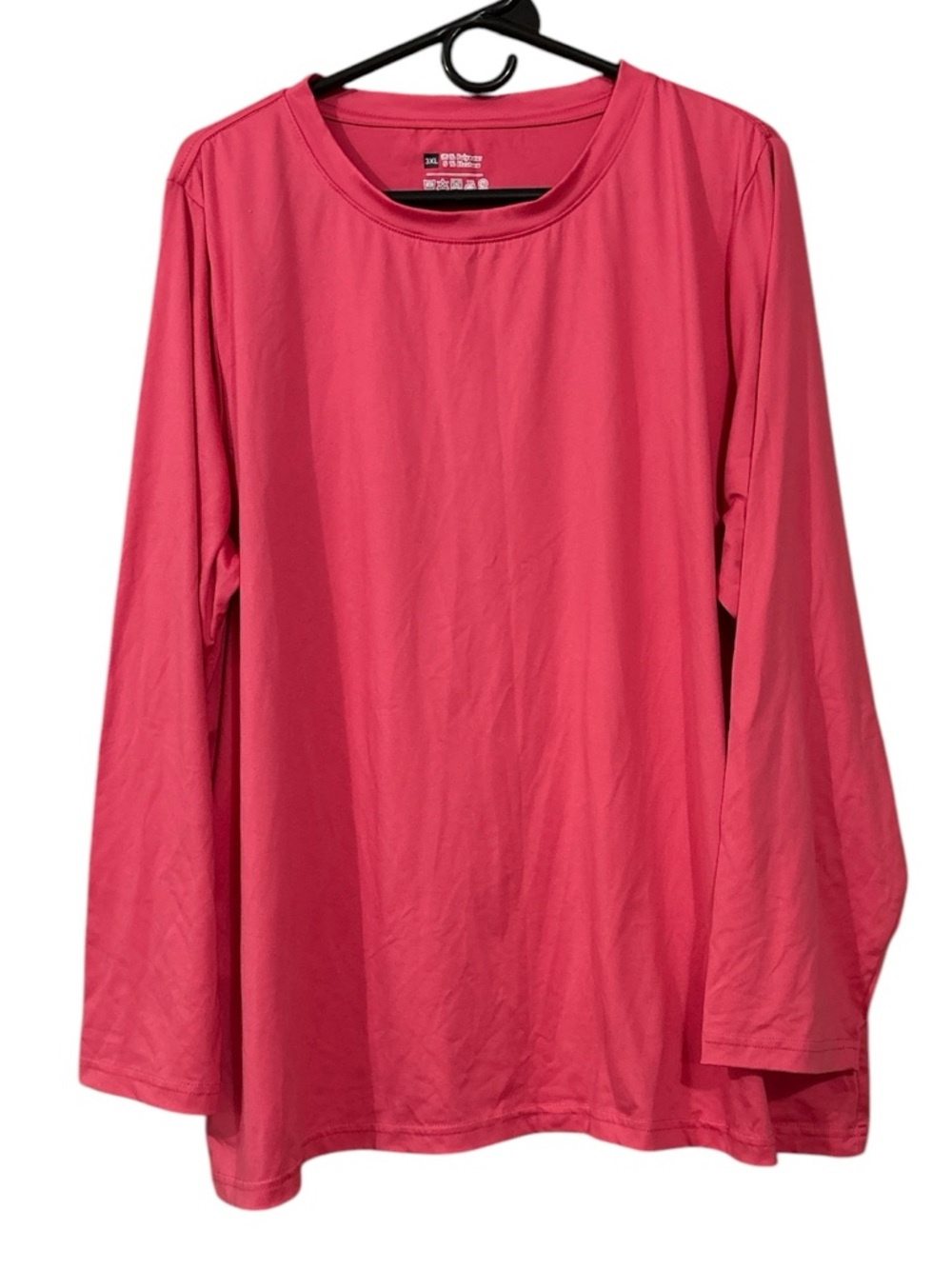 Women's Long Sleeve Crewneck Top - Pink